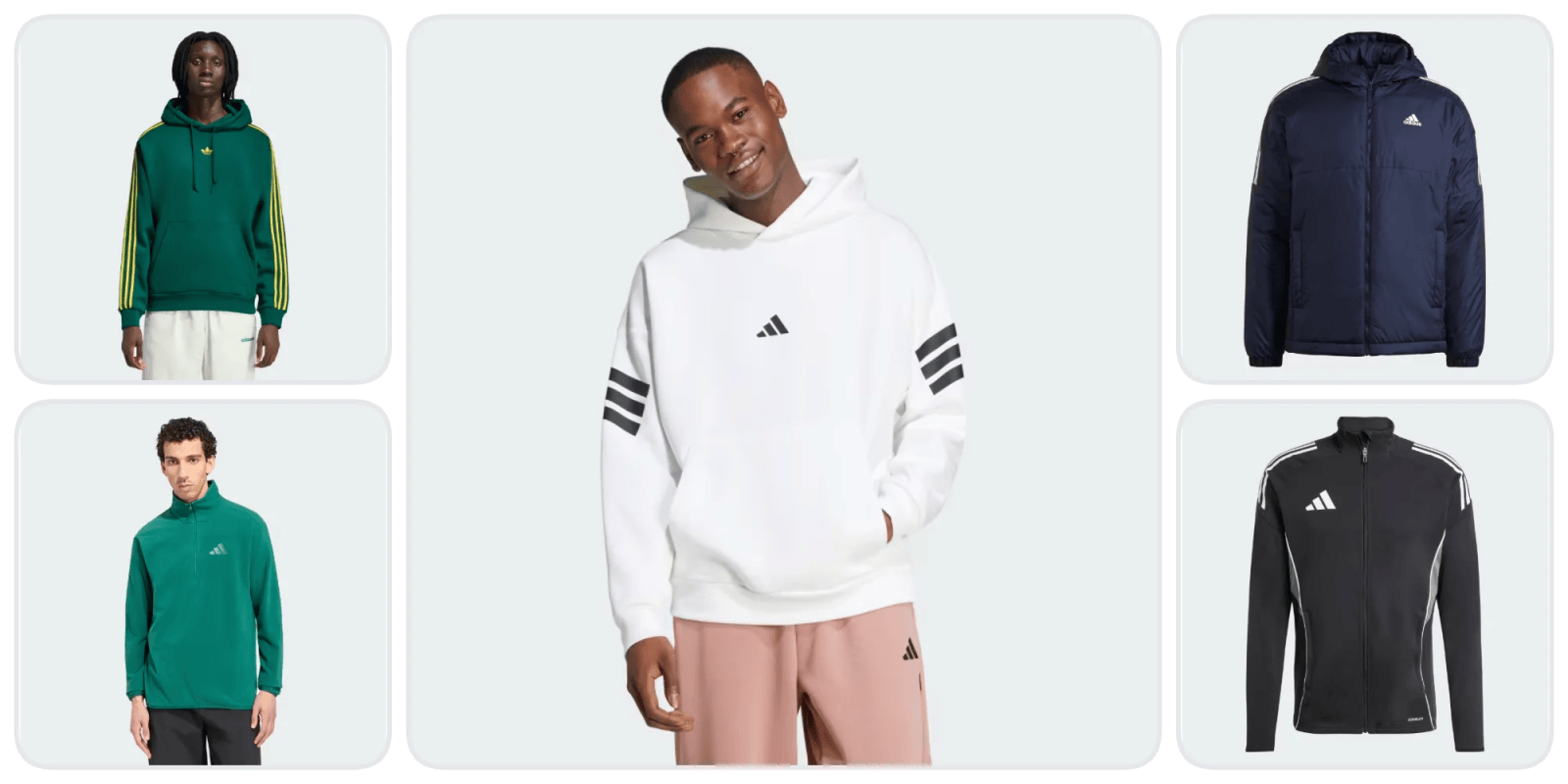 A man in a white sweatshirt