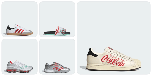 A collage of different shoes