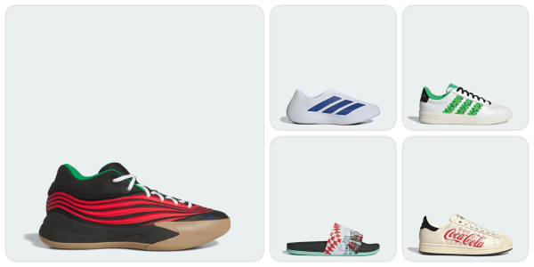 A collage of different shoes