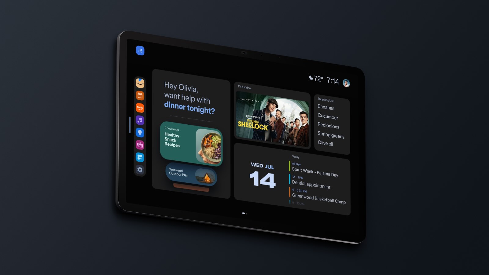 A tablet with a screen on