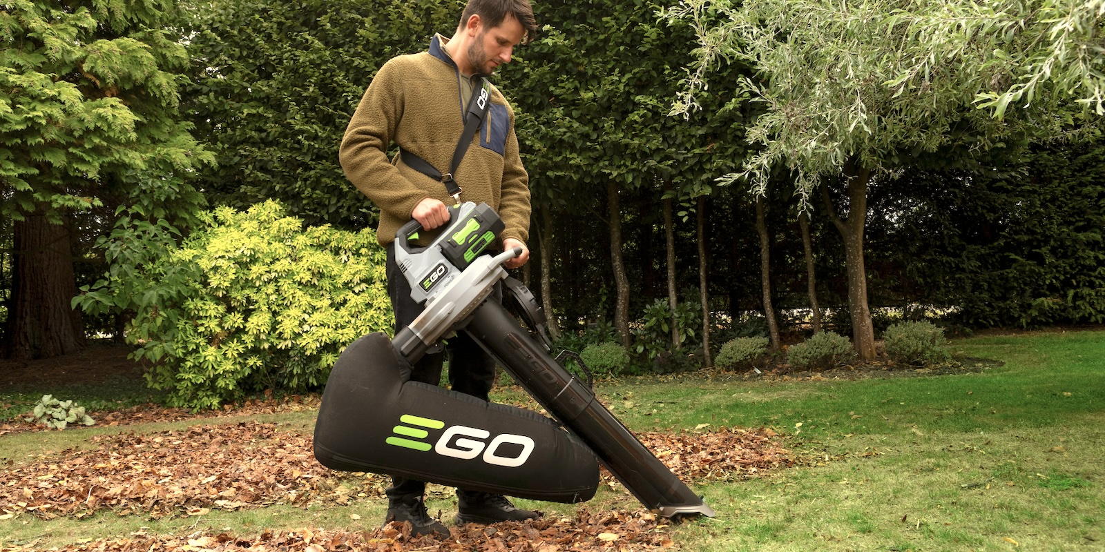 EGO Power+ LV5005 Leaf Vacuum and Mulcher with 500 CFM Blower, 6.0Ah Battery and 320W Charger Included