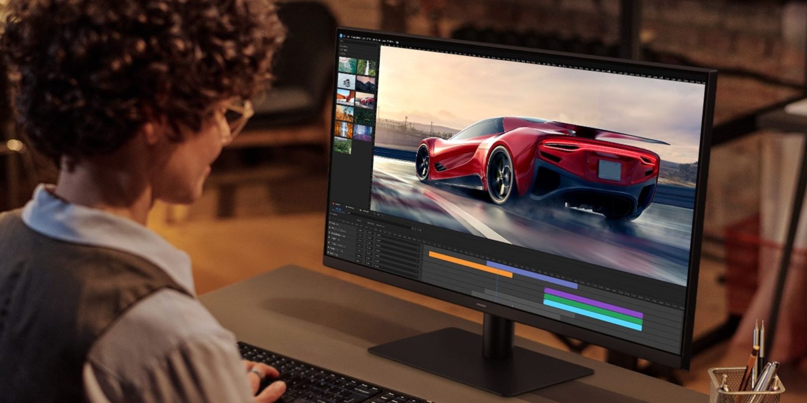 A person using a computer