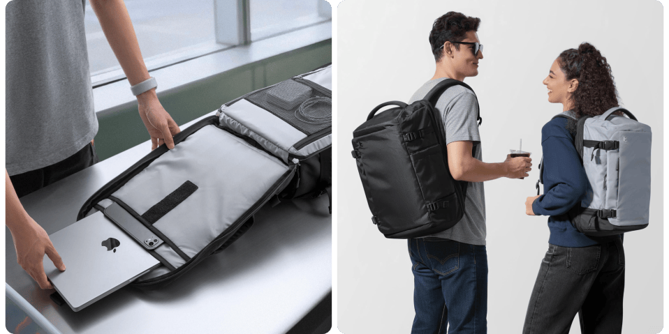 A man holding a laptop